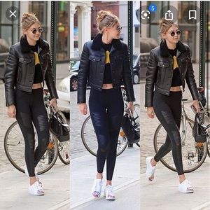 ALO YOGA MOTO LEGGING MID RISE SIZE S